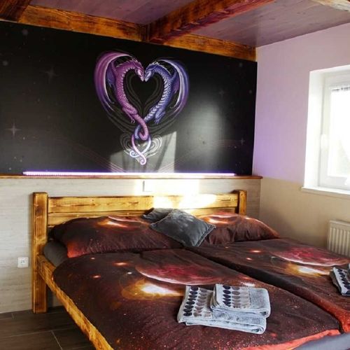 Apartman s vlastní kuchyňkou pro 6 os. s 1 ložnicí s výhledem do zahrady