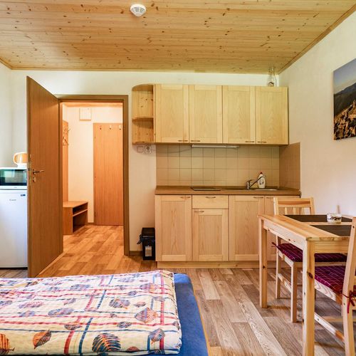 Apartman s vlastní kuchyňkou s manželskou postelí s 1 ložnicí s výhledem na les