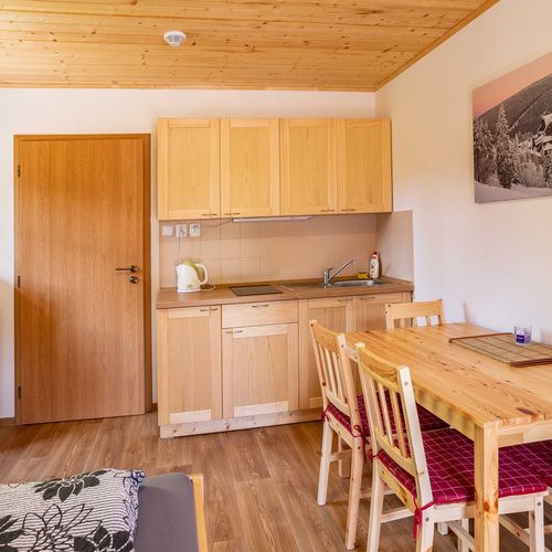 Apartman s balkónem pro 4 os. se 2 ložnicemi s výhledem na sjezdovku