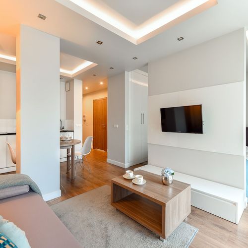Apartament 4-osobowy z balkonem z widokiem na miasto z 2 pomieszczeniami sypialnianymi