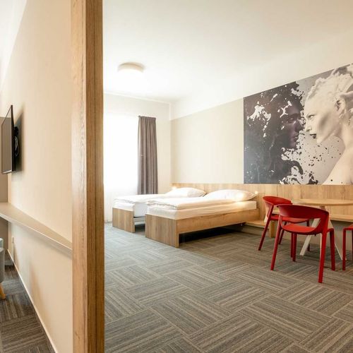 Apartament cu chicinetă proprie cu aer condiționat cu 1 camera pentru 2 pers.