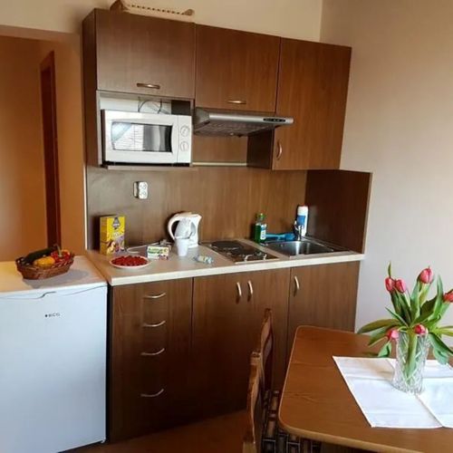 Camera twin cu baie cu chicinetă proprie