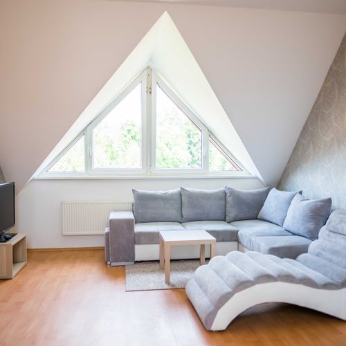Apartament 2-osobowy z prysznicem z aneksem kuchennym z 1 pomieszczeniem sypialnianym (możliwa dostawka)