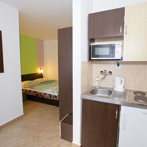 Apartament 2-osobowy na parterze Studio z 1 pomieszczeniem sypialnianym (możliwa dostawka)