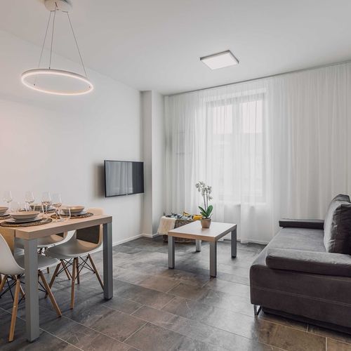 Standard Apartman se sprchou s manželskou postelí s 1 ložnicí (s možností přistýlky)