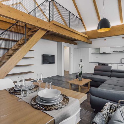 Deluxe Apartman se sprchou pro 4 os. se 2 ložnicemi (s možností přistýlky)
