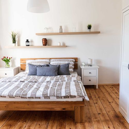 Apartman se sprchou s vlastní kuchyňkou s manželskou postelí s 1 ložnicí (s možností přistýlky)