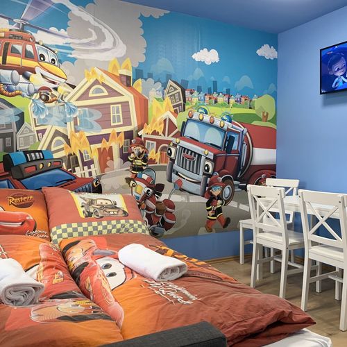 Apartament pompier cu aer condiționat cu 2 camere pentru 5 pers.
