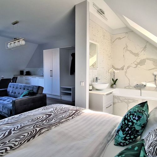 Deluxe Apartman s manželskou postelí s 1 ložnicí s panoramou (s možností přistýlky)