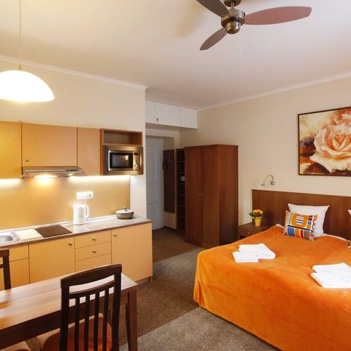 Apartament studio cu bucătărie proprie cu 1 camera pentru 2 pers.