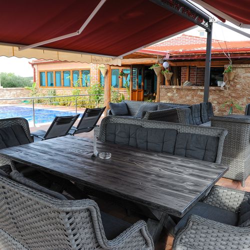 Apartament 10-osobowy z klimatyzacją z widokiem na morze z 4 pomieszczeniami sypialnianymi A-3085-d