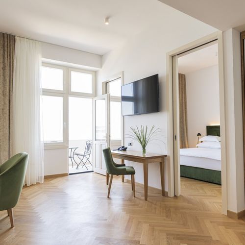 Premium Suita s manželskou postelí s 1 ložnicí s výhledem na moře