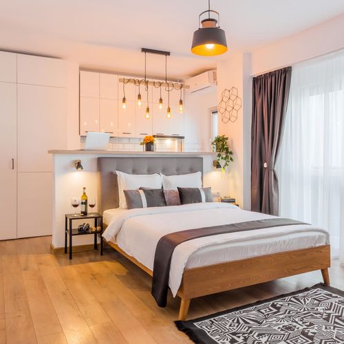 Apartament studio cu balcon cu 1 camera pentru 2 pers.