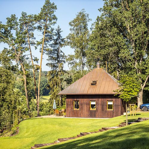 Domek całoroczny 5-osobowy z prysznicem z aneksem kuchennym