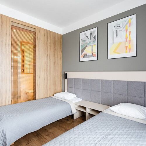 Apartament 2-osobowy z klimatyzacją z aneksem kuchennym z 1 pomieszczeniem sypialnianym