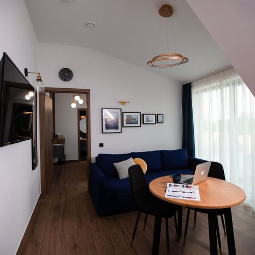 Apartament 2-osobowy na piętrze z widokiem na miasto z 1 pomieszczeniem sypialnianym