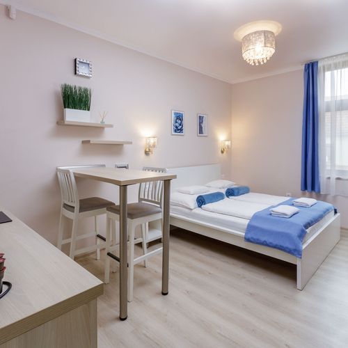 Apartament cu aer condiționat cu bucătărie proprie cu 1 camera pentru 2 pers.