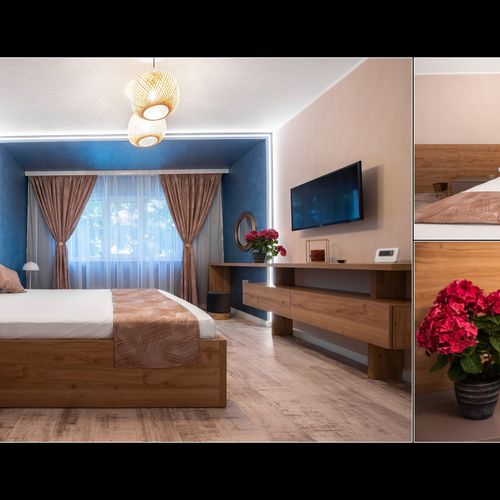 Apartament deluxe cu vedere spre oraș cu 3 camere pentru 5 pers.