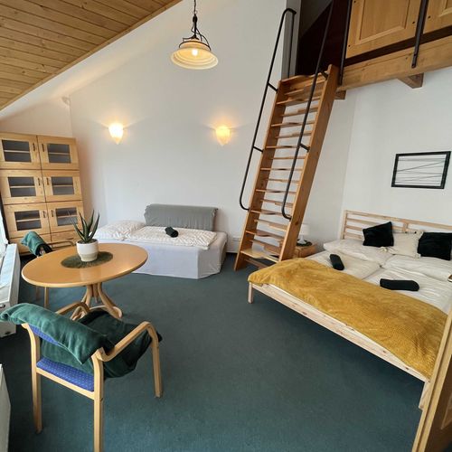 Apartament 3-osobowy z prysznicem z aneksem kuchennym (możliwa dostawka)