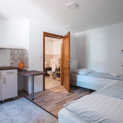 Apartament studio la parter cu 1 camera pentru 2 pers.