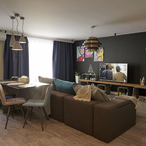 Apartament design cu balcon cu 1 camera pentru 3 pers.