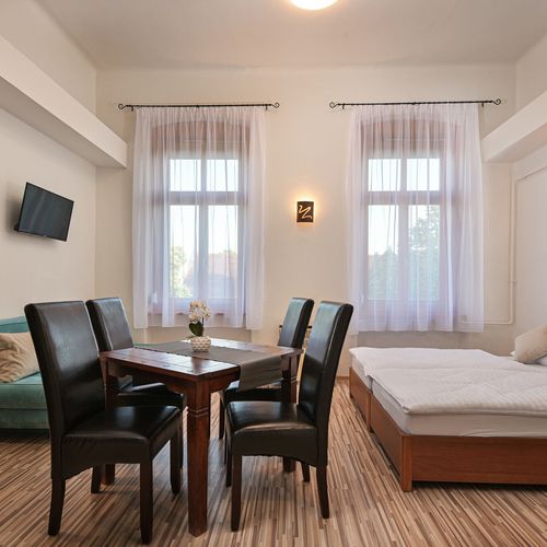 Apartament la etaj cu vedere spre oraș cu 1 camera pentru 3 pers.