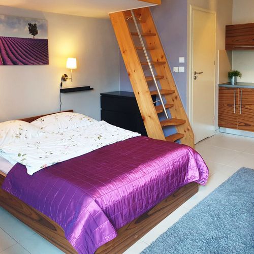 Apartament 3-osobowy z łazienką z aneksem kuchennym z 1 pomieszczeniem sypialnianym