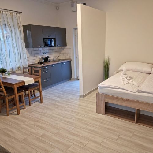 Apartament la parter cu terasă cu 1 camera pentru 4 pers.