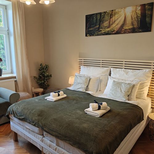 Standard Apartman se sprchou s manželskou postelí s 1 ložnicí