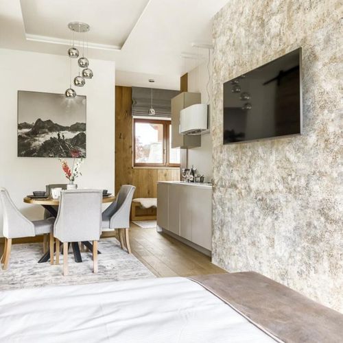 Apartament 3-osobowy z balkonem z widokiem na góry z 1 pomieszczeniem sypialnianym