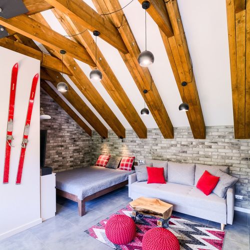 Apartament 4-osobowy z widokiem na góry z 1 pomieszczeniem sypialnianym