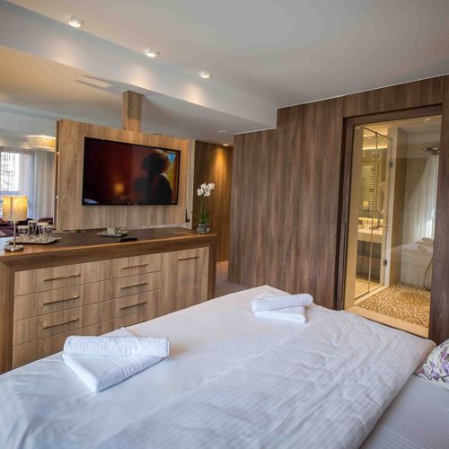 Apartament deluxe cu șemineu cu 1 camera pentru 2 pers.