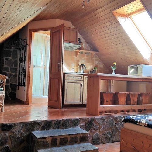 Apartament 2-osobowy z prysznicem z aneksem kuchennym (możliwa dostawka)