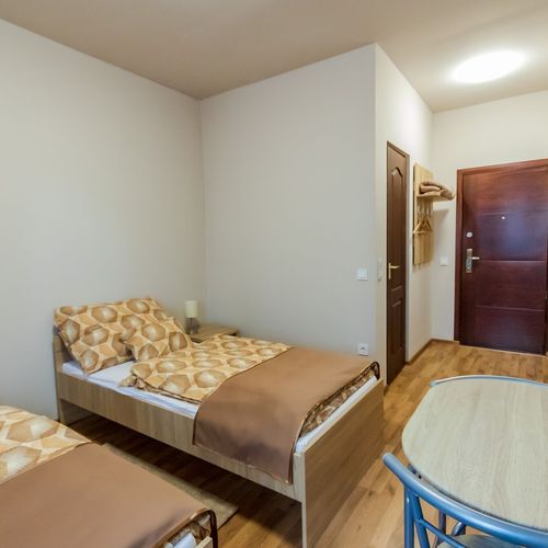Camera twin la etaj cu vedere spre grădină
