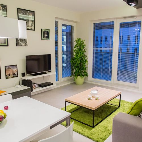 Apartament 4-osobowy Family z tarasem z 2 pomieszczeniami sypialnianymi