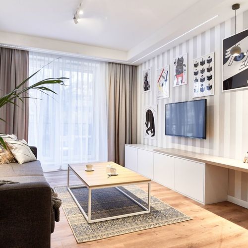 Apartament 4-osobowy z klimatyzacją z widokiem na ogród z 2 pomieszczeniami sypialnianymi