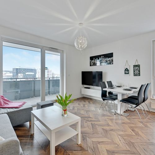 Apartament 6-osobowy na piętrze z panoramą z 3 pomieszczeniami sypialnianymi