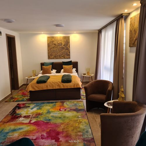 Apartament gold cu vedere spre oraș cu 1 camera pentru 2 pers. (se poate solicita pat suplimentar)