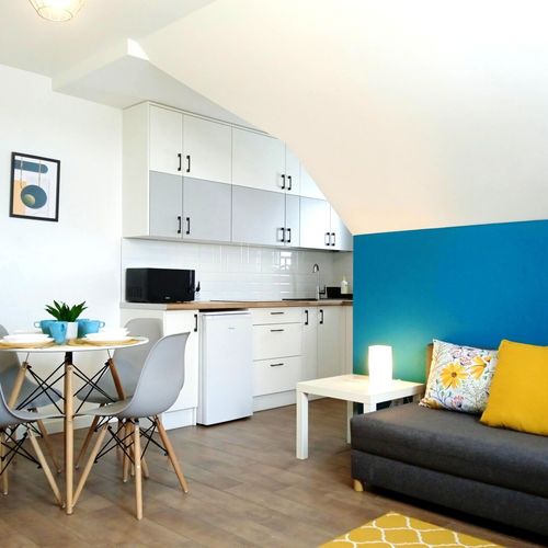 Apartament 4-osobowy z własną kuchnią z widokiem na góry z 2 pomieszczeniami sypialnianymi (możliwa dostawka)