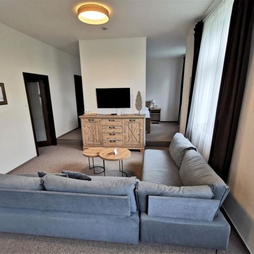 Grand Apartman se sprchou s manželskou postelí s 1 ložnicí (s možností přistýlky)