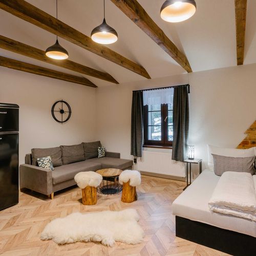Apartman se sprchou s vlastní kuchyňkou s manželskou postelí s 1 ložnicí (s možností přistýlky)