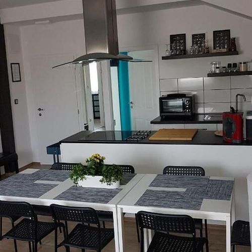 Apartament cu duș cu chicinetă proprie cu 3 camere pentru 10 pers.