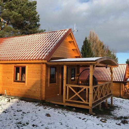 Domek drewniany 10-osobowy cały dom z tarasem