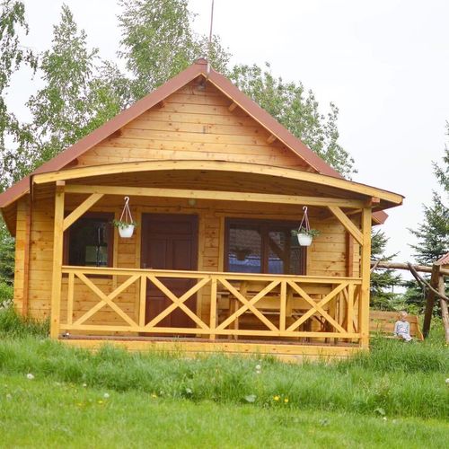Domek drewniany 10-osobowy cały dom z tarasem