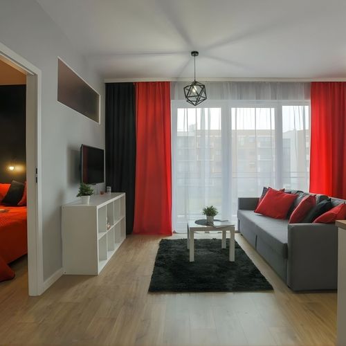 Apartament 4-osobowy na piętrze Przyjemny wystrój wnętrz z 2 pomieszczeniami sypialnianymi