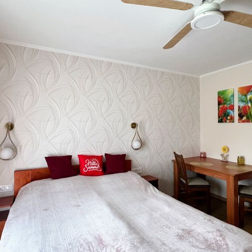 Apartament cu balcon cu bucătărie proprie cu 1 camera pentru 2 pers.