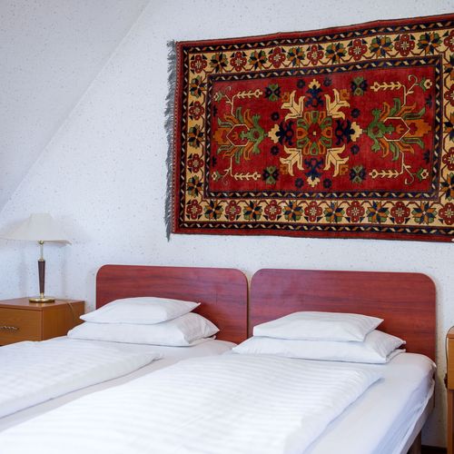 Pokój 2-osobowy na poddaszu z widokiem na ogród (możliwa dostawka)