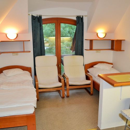 Apartament 2-osobowy z klimatyzacją z widokiem na rzekę z 1 pomieszczeniem sypialnianym