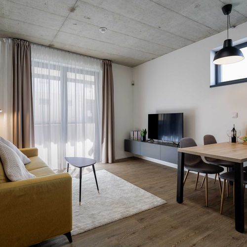 Apartament cu duș cu bucătărie proprie cu 1 camera pentru 2 pers. (se poate solicita pat suplimentar)