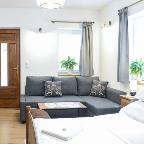 Apartament cu balcon cu vedere spre pădure cu 1 camera pentru 2 pers. (se poate solicita pat suplimentar)